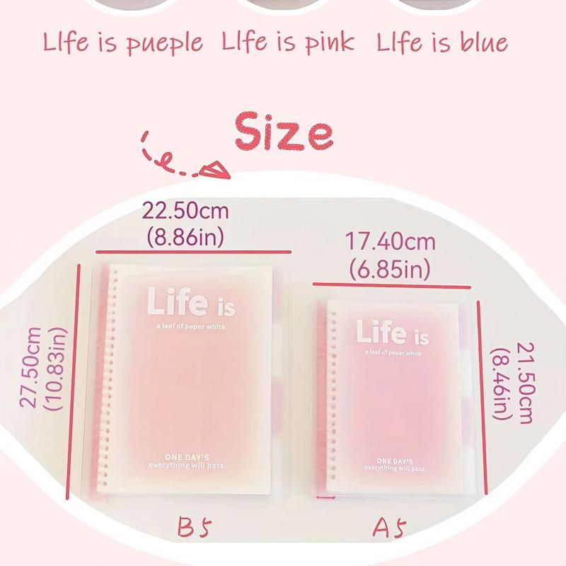 Fantasy Clear Transparent Journal Notebook Loose Leaf