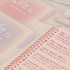 Fantasy Clear Transparent Journal Notebook Loose Leaf