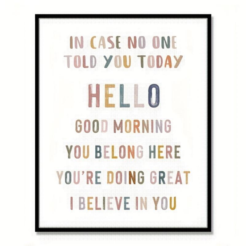 I Believe In You Classroom Wall Decor Positive Inspirational Quote 8x10in Print