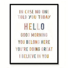 I Believe In You Classroom Wall Decor Positive Inspirational Quote 8x10in Print