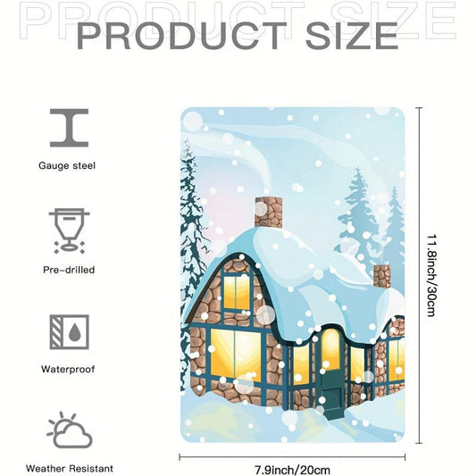 8''x12'' Christmas Metal Tin Signs - Retro Holiday Home Decor