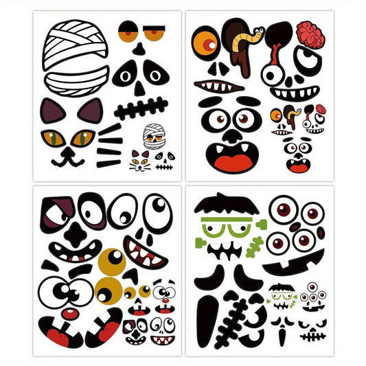 Halloween Pumpkin Decorating Craft Stickers - 4 Sheets