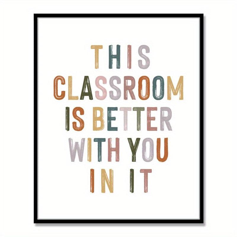 8x10 Boho Classroom Decor: Better With You In It Wall Art