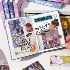 80pcs Pocket Record Book Fabric Art Cartoon Student Notebook