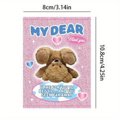 80pcs Pocket Record Book Fabric Art Cartoon Student Notebook