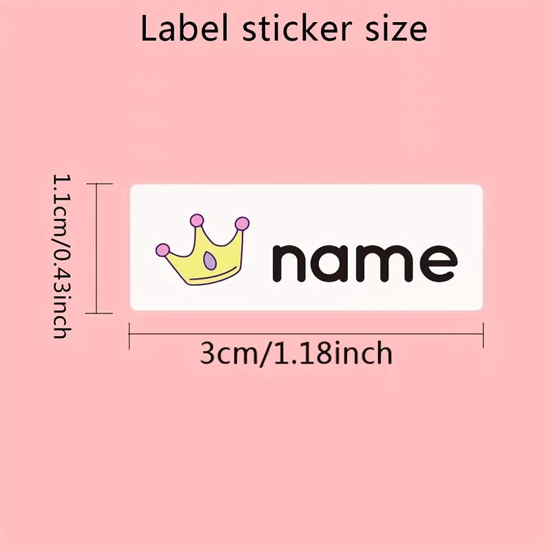 Custom Name Stickers Waterproof Cartoon Pattern Label
