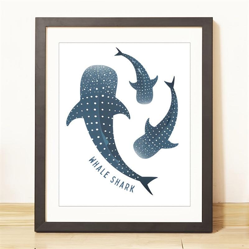 Whale Shark Print Ocean Art Poster - Shark Decor