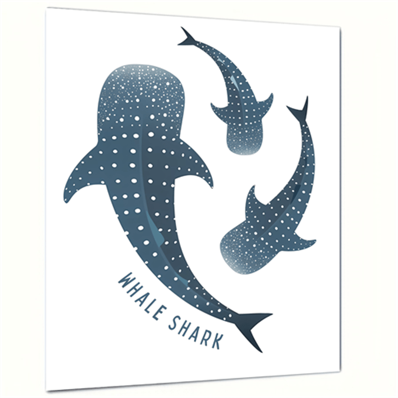 Whale Shark Print Ocean Art Poster - Shark Decor