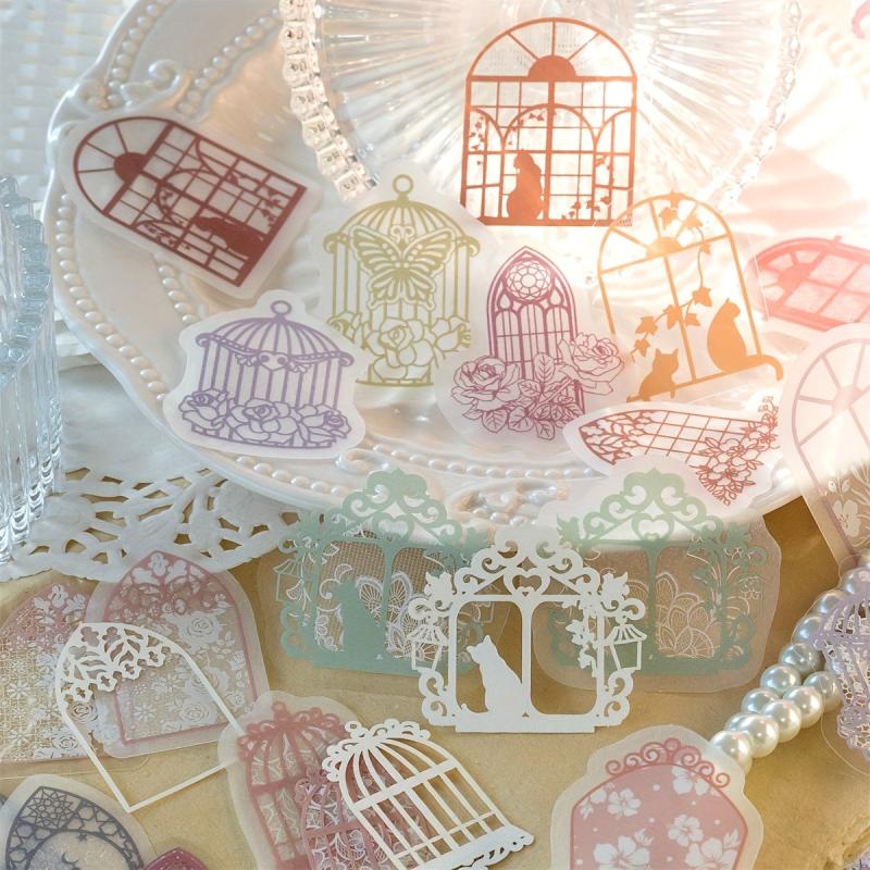 33pcs Lace Material Wrapped with Colored Yarn for DIY Journal