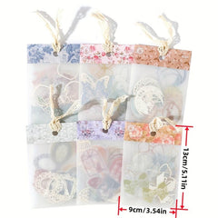 33pcs Lace Material Wrapped with Colored Yarn for DIY Journal