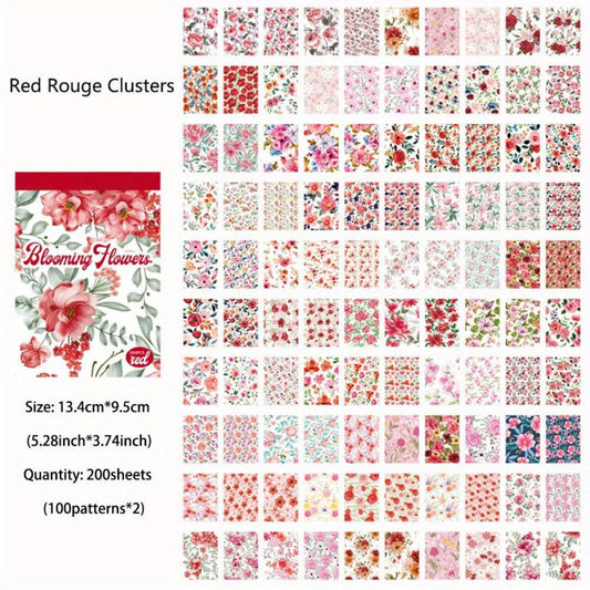 200 Sheets Vintage Scrapbook Paper DIY Journaling Supplies