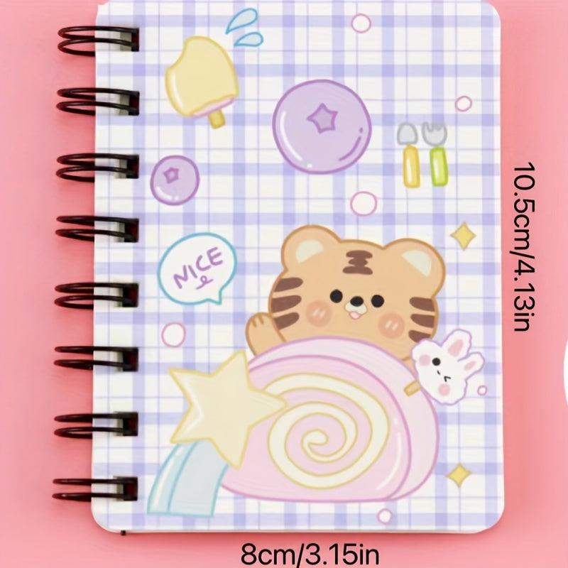 Cartoon Flip Coil Notebook Student Pocket Office Learning Diary Portable Small