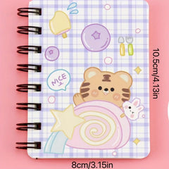 Cartoon Flip Coil Notebook Student Pocket Office Learning Diary Portable Small