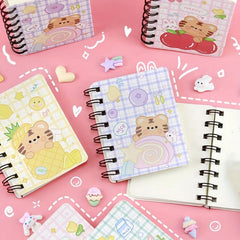 Cartoon Flip Coil Notebook Student Pocket Office Learning Diary Portable Small