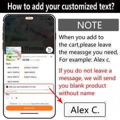 Custom Name Cartoon Stickers Waterproof Label For School Stationery