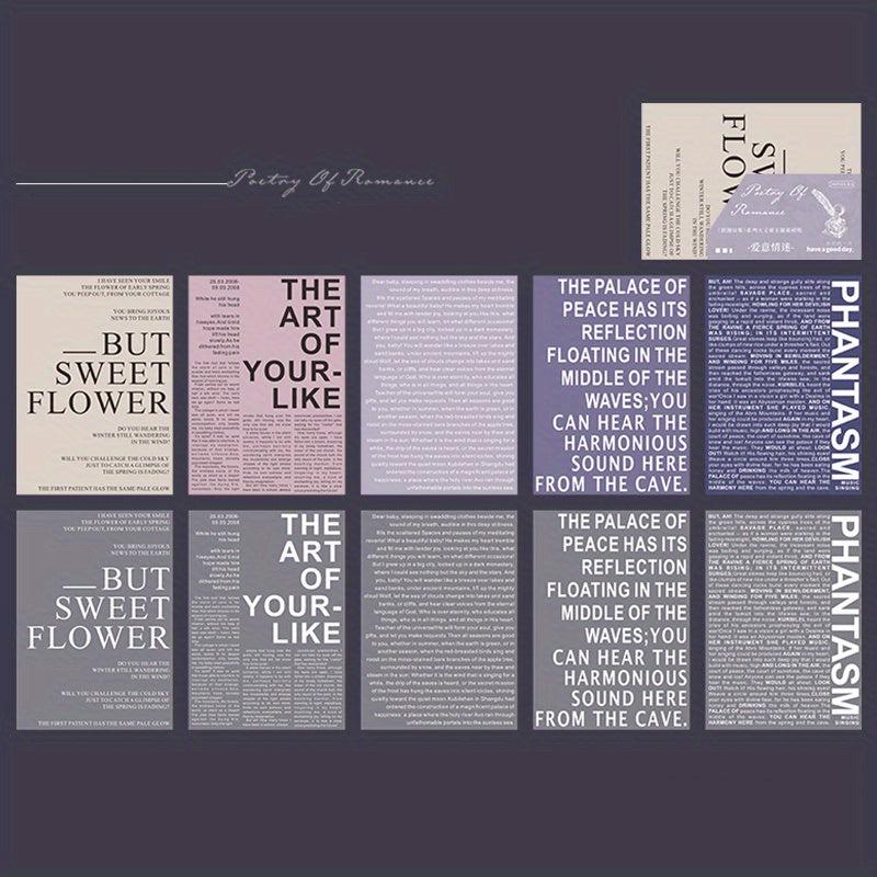 Romantic Poetry Collection Paper 20 Sheets Pack 6 Styles