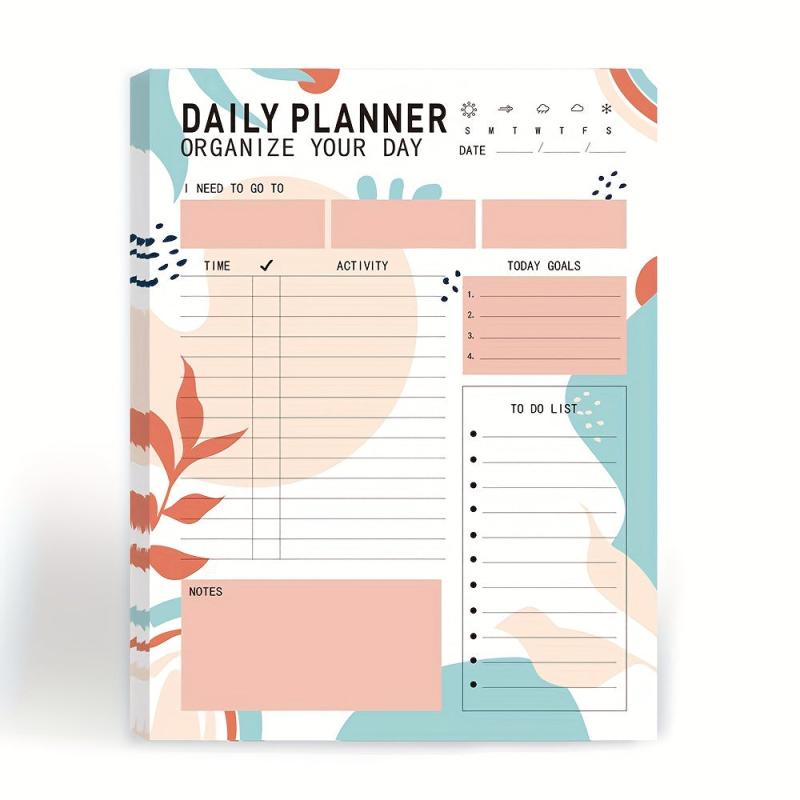 Magnetic Plan Notebook w/ 52 Sheets English Daily Self Discipline Plan Notepad
