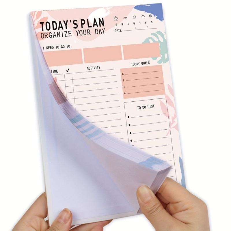 Magnetic Plan Notebook w/ 52 Sheets English Daily Self Discipline Plan Notepad