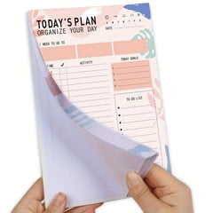 Magnetic Plan Notebook w/ 52 Sheets English Daily Self Discipline Plan Notepad