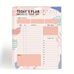 Magnetic Plan Notebook w/ 52 Sheets English Daily Self Discipline Plan Notepad