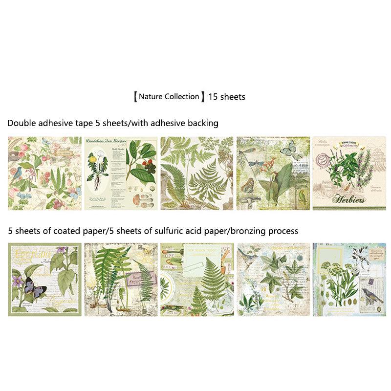 Vintage Gilding Stickers & Sticky Notes Set