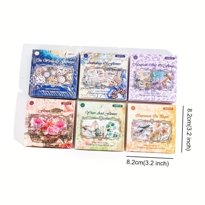 Vintage Floral Scrapbook Paper - 100 Sheets