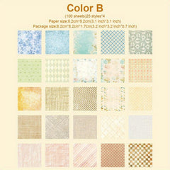 Vintage Floral Scrapbook Paper - 100 Sheets