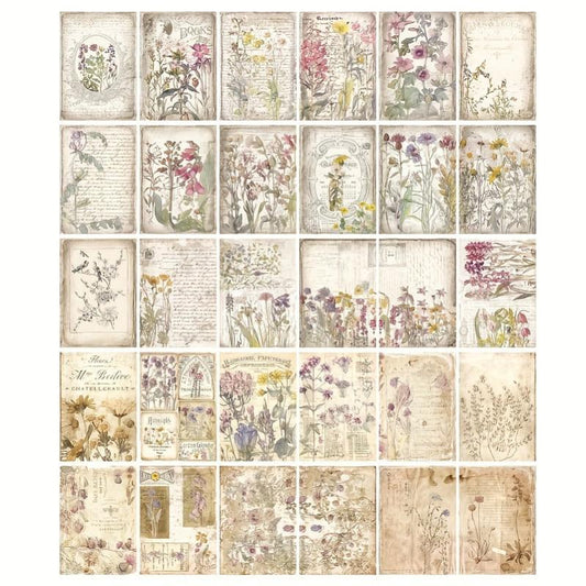 60pcs Retro European Type Writable Diary Landscaping Paper