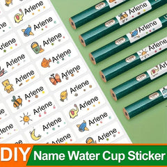 Waterproof Name Sticker 180pcs School Label Preschool Stationery Ta