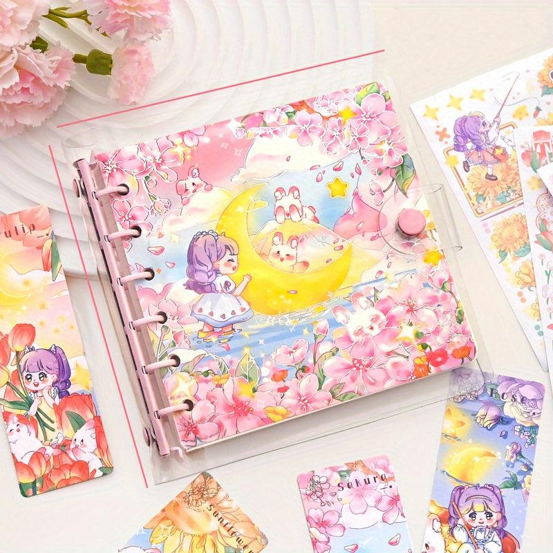 Dreamy Rabbit Cartoon Loose Leaf Journal