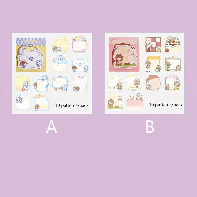 100 Sheets Cartoon Shaped Note Paper DIY Material