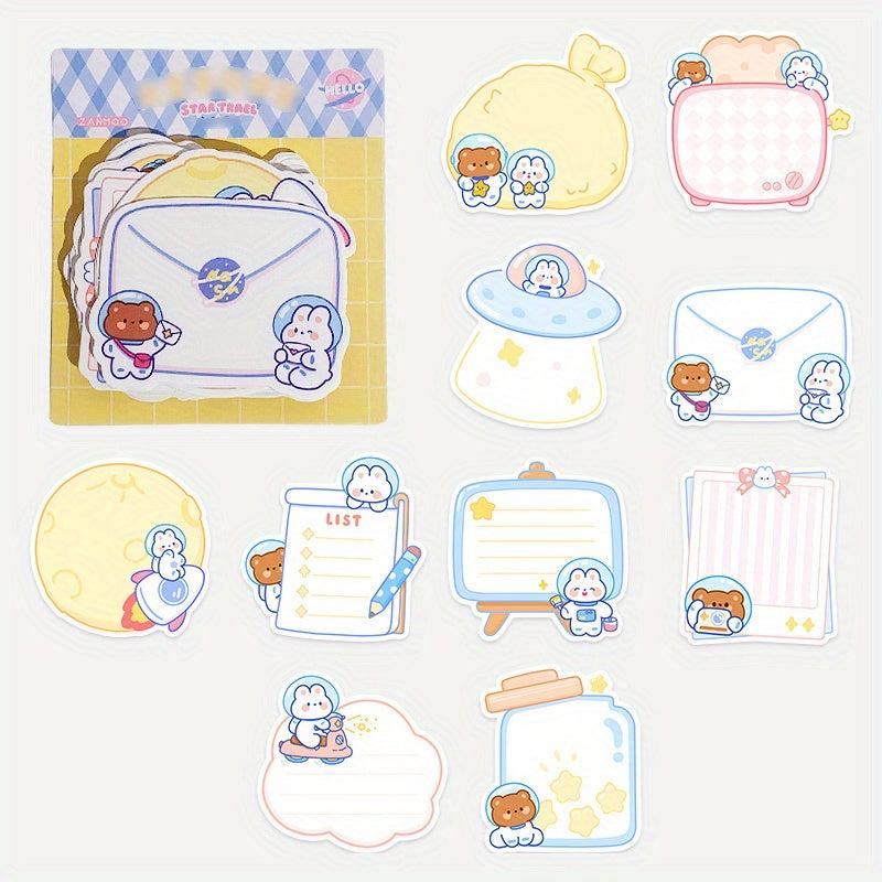 100 Sheets Cartoon Shaped Note Paper DIY Material