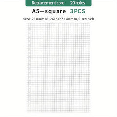 A4 A5 26 Hole Loose Leaf Book Shell for Student Notebooks with Exams Clip