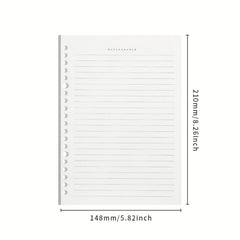 A4 A5 26 Hole Loose Leaf Book Shell for Student Notebooks with Exams Clip