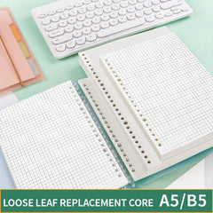 A4 A5 26 Hole Loose Leaf Book Shell for Student Notebooks with Exams Clip