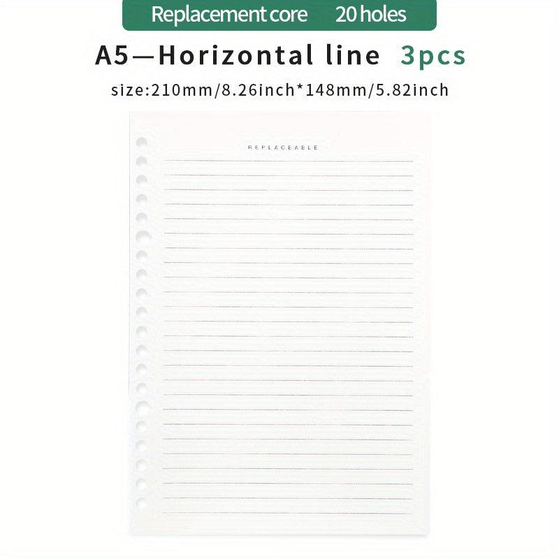 A4 A5 26 Hole Loose Leaf Book Shell for Student Notebooks with Exams Clip