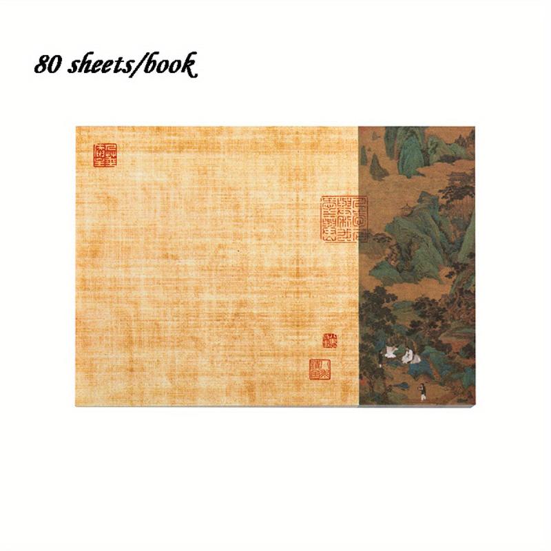 Chinese Style Painting Sticky Note Book DIY Journal Decoration 80 Sheets