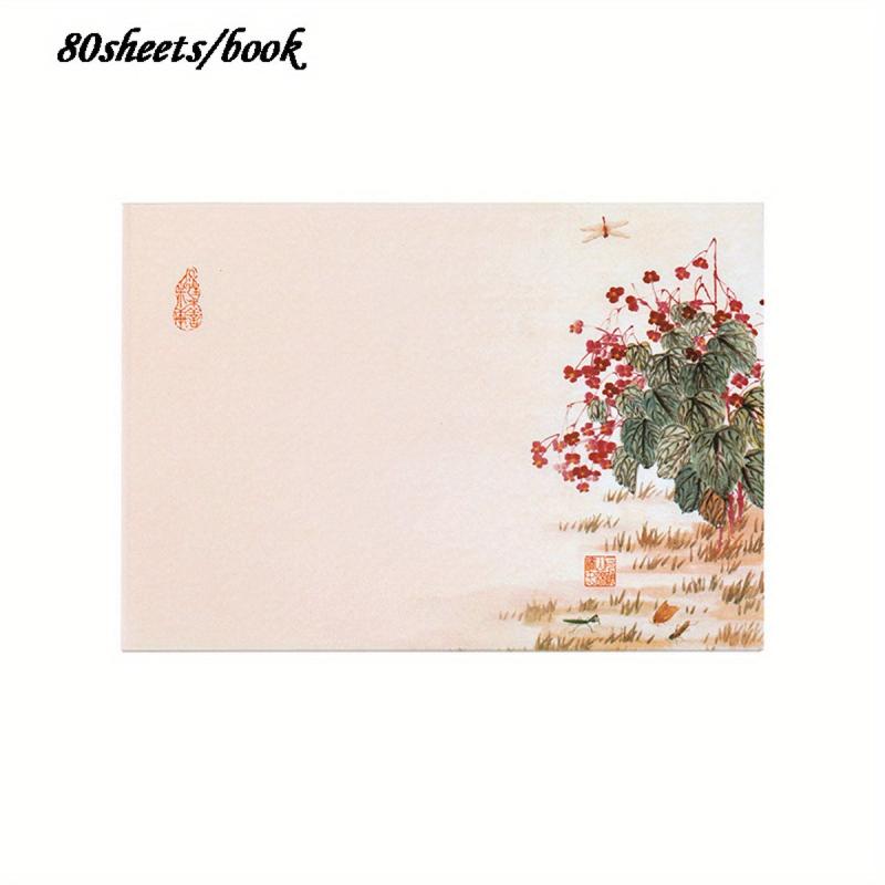 Chinese Style Painting Sticky Note Book DIY Journal Decoration 80 Sheets