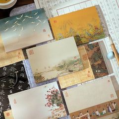 Chinese Style Painting Sticky Note Book DIY Journal Decoration 80 Sheets