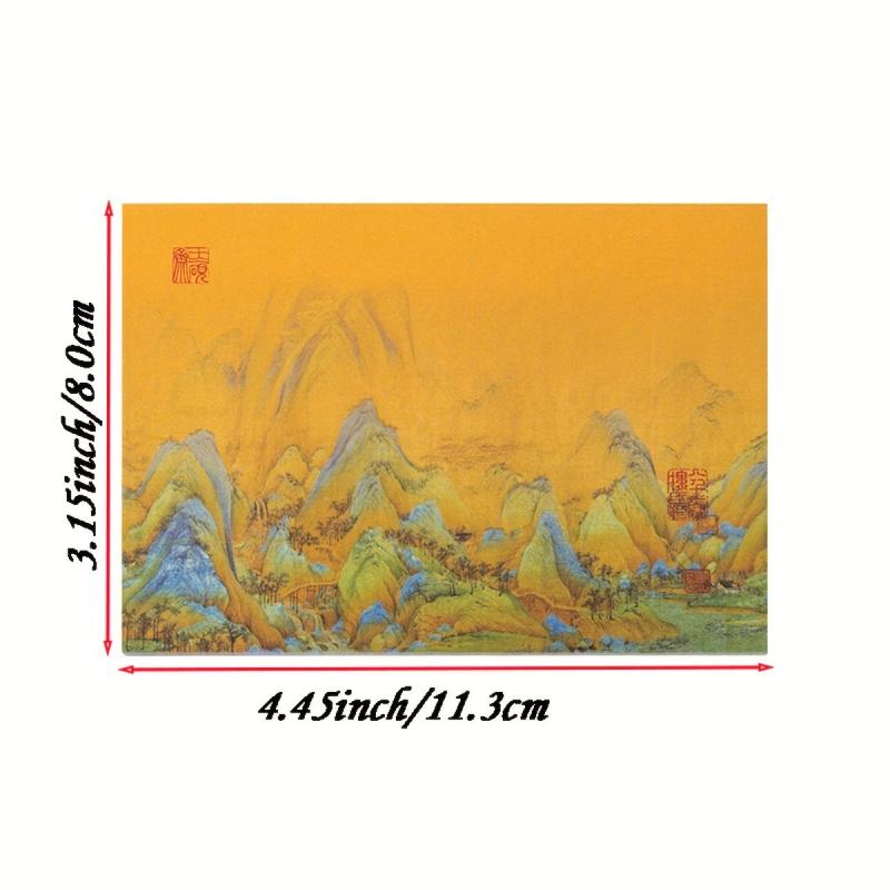 Chinese Style Painting Sticky Note Book DIY Journal Decoration 80 Sheets