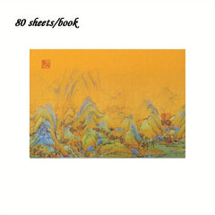 Chinese Style Painting Sticky Note Book DIY Journal Decoration 80 Sheets