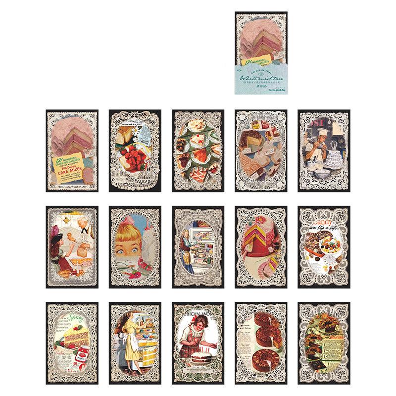 45 Sheets Paper Mist Lace DIY Decoration Retro European Romantic Lace Base