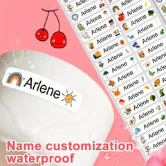 180pcs Custom Name Sticker Waterproof Label School Personalized
