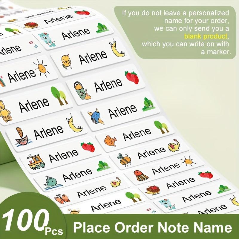 180pcs Custom Name Sticker Waterproof Label School Personalized
