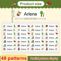 180pcs Custom Name Sticker Waterproof Label School Personalized