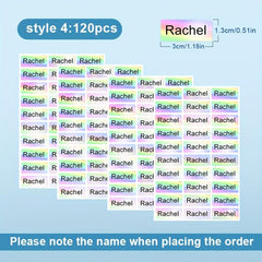 Custom Waterproof Name Stickers Transparent 60-120-360pcs