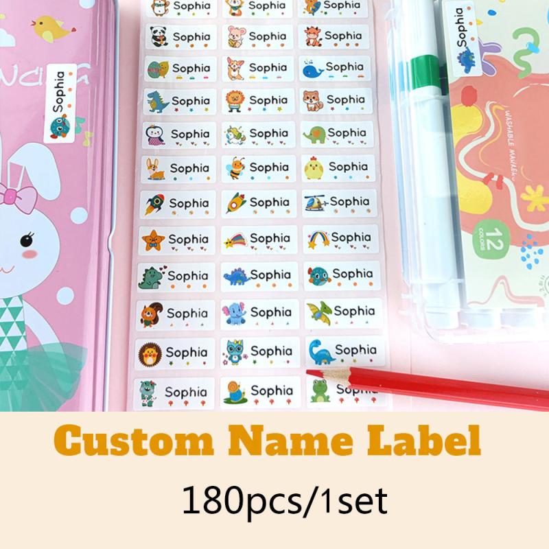 Custom Transparent Waterproof Name Stickers for Students