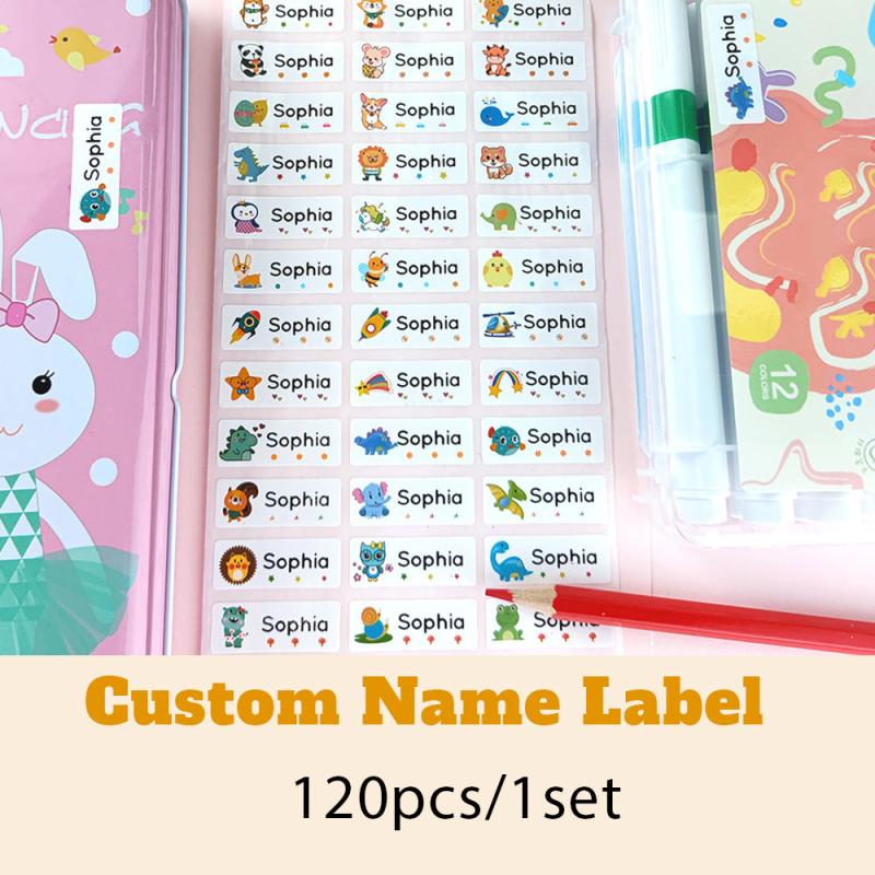 Custom Transparent Waterproof Name Stickers for Students