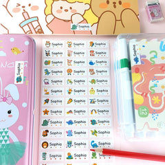 Custom Transparent Waterproof Name Stickers for Students