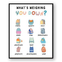 Therapy Office Decor Weighing Down Poster